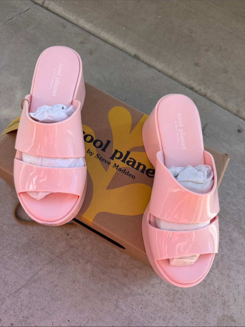 Women's Pink Slide Sandals - Picture 1 of 8